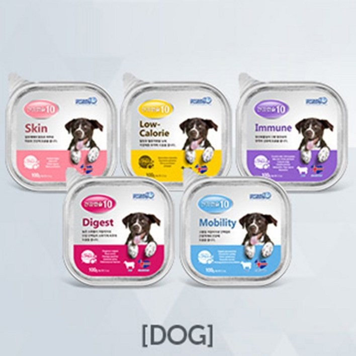 포르자10 건강캡슐 강아지 습식캔 5종 100g 8개 묶음, 1세트, 05.피부건강 skin 8개