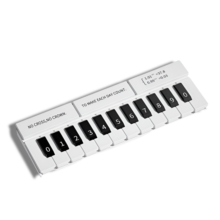 베리버터 감성 아이템 피아노 자동차 전화번호판, 6개, 화이트