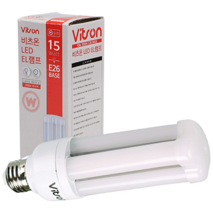 비츠온 LED 콘램프 불투명 15W E26 콘벌브, 20개, 전구색