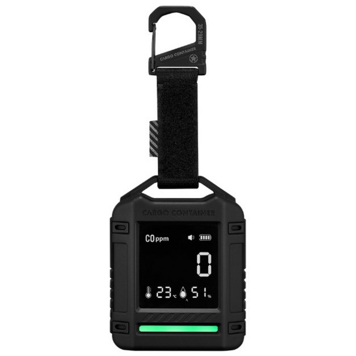 카고컨테이너 일산화탄소경보기 세이프 CO 디텍터, 블랙, 1개