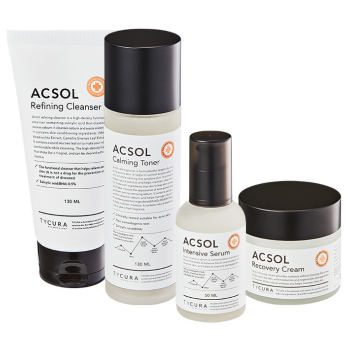 아크솔 4종 솔루션청소년, 성인 여드름화장품, 좁쌀화농성지성피부 적합