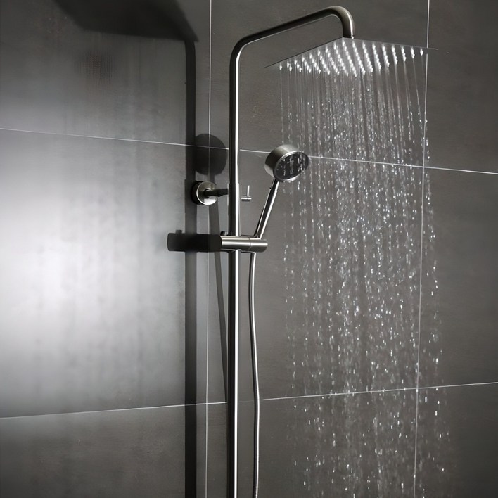 로딘 무광 샤워기수전 레인샤워 해바라기 욕실 스텐 SUS304 욕조 샤워기교체 IN-231, 실버, 1개