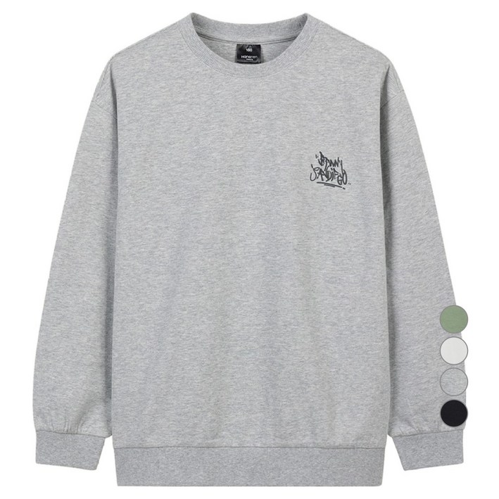 행텐틴즈 더블페이스 백 베니 오버핏 맨투맨