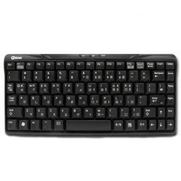 큐센 USB 컴팩트 미니 유선 텐키리스 키보드