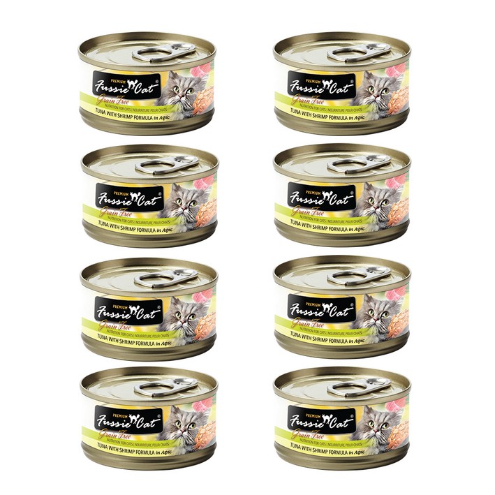 퍼시캣 전연령 고양이 프리미엄 포뮬라 주식캔, 참치+쉬림프, 80g, 8개