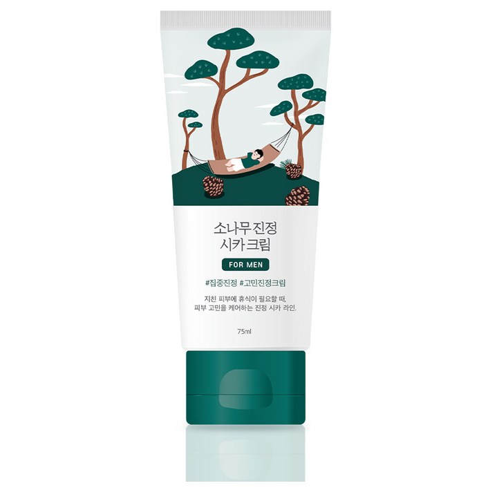 라운드랩 포 맨 소나무 진정 시카 크림, 75ml, 1개