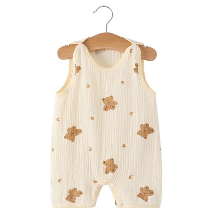 베베니즈 소프트순면 거즈 통기성 민소매롬퍼