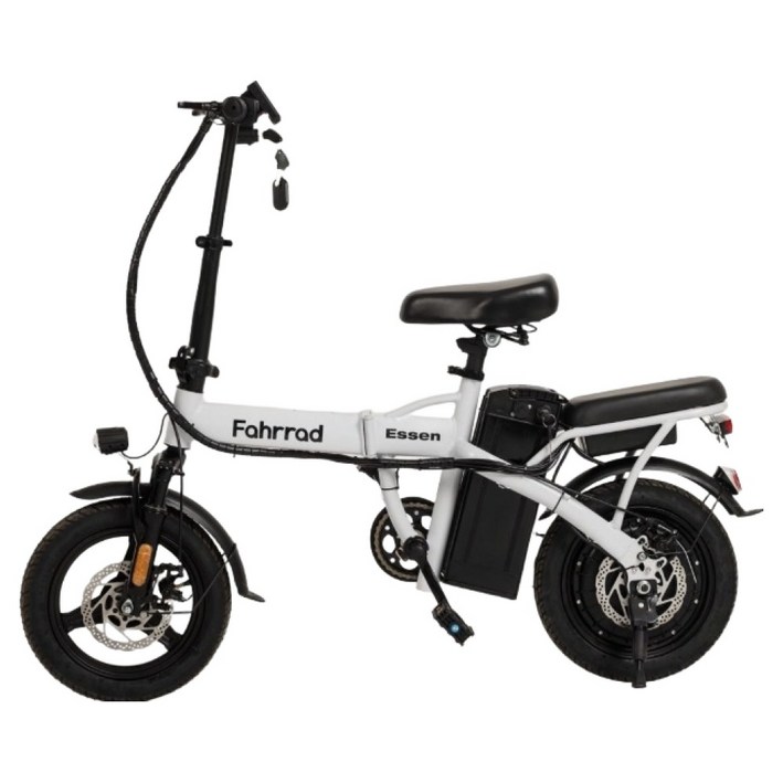 파라드 에쎈 36V 350W 10Ah 접이식 전기자전거, 화이트, 스틸