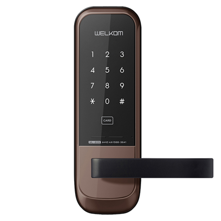 솔리티 웰콤 무타공 목문용 비밀번호 카드키 도어락 WL205