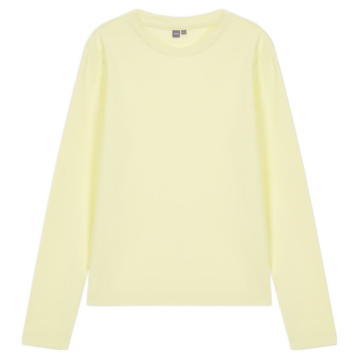 JAJU 여성용 헤비 코튼 긴팔 티셔츠