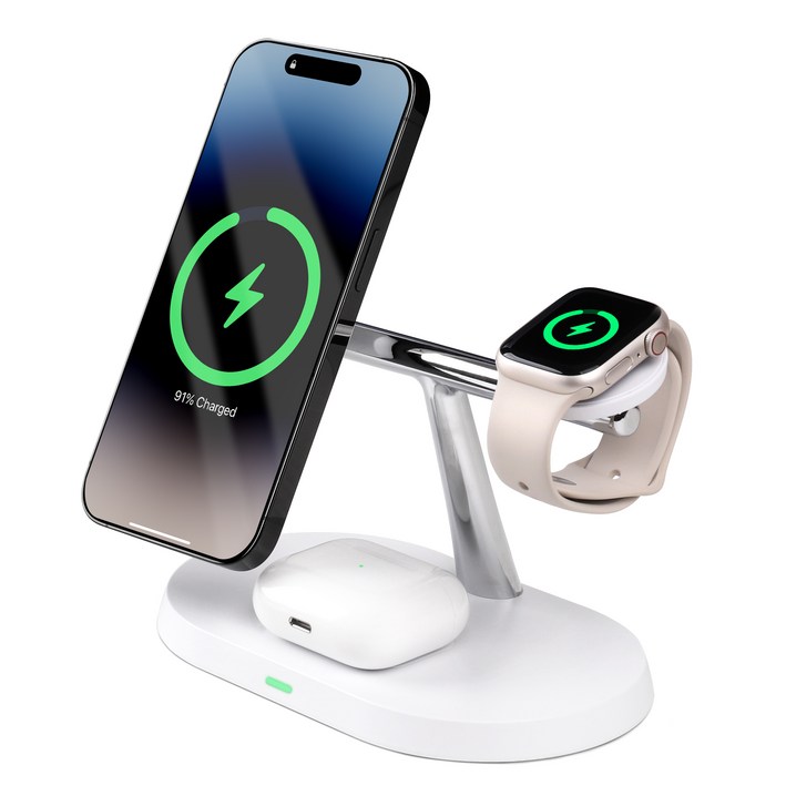 모잇 18W 3in1 맥세이프 무선충전기 + CtoC 케이블 + 맥세이프링 세트