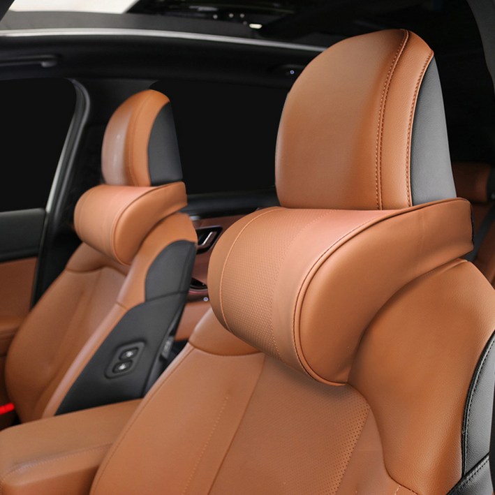 지엠지모터스 리얼넥 차량용 목쿠션 가죽 메모리폼