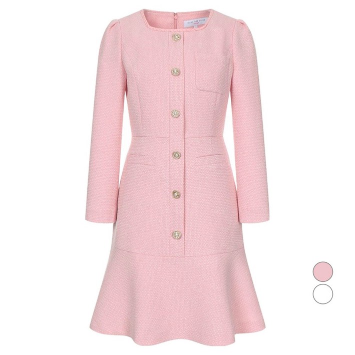 올리브데올리브 여성용 넥포인트 트위드 원피스