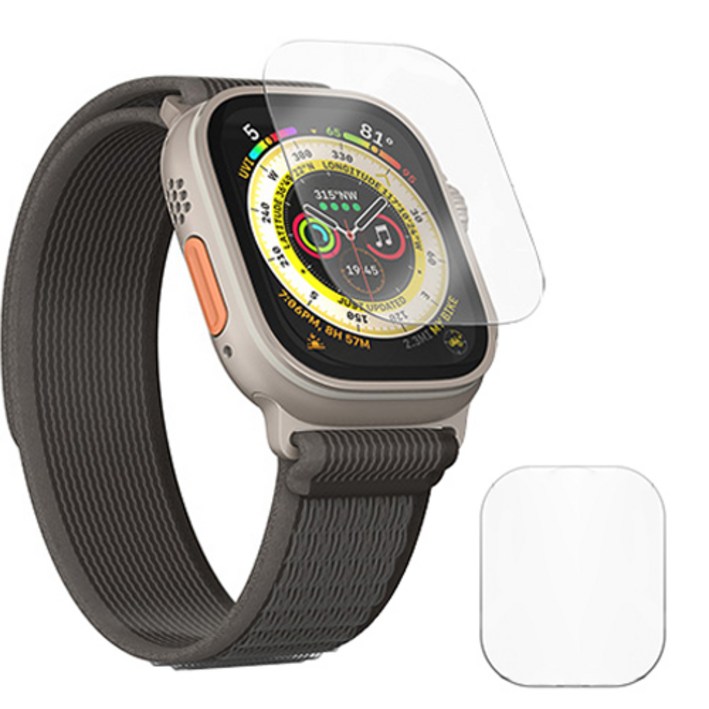 신지모루 고강도 풀커버 강화유리 스마트워치 액정보호필름 2p