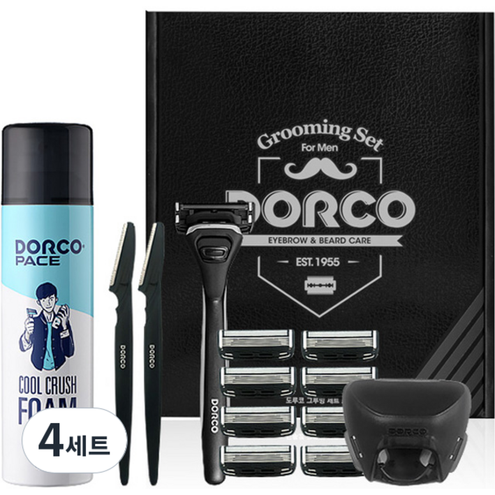 도루코 페이스 파이브 스타일 블랙 면도기 그루밍 세트, 5종, 4세트