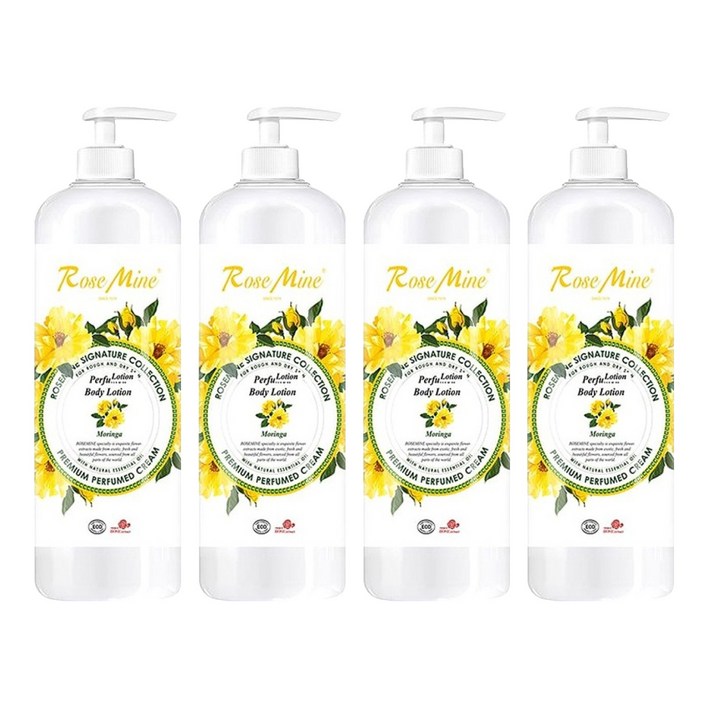로즈마인 퍼퓸드 바디로션 모링가, 1L, 4개