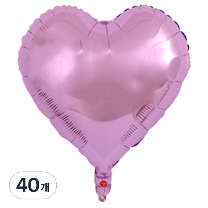 코히모 하트 은박 파티 풍선 45cm 5W0366, 40개, 퍼플