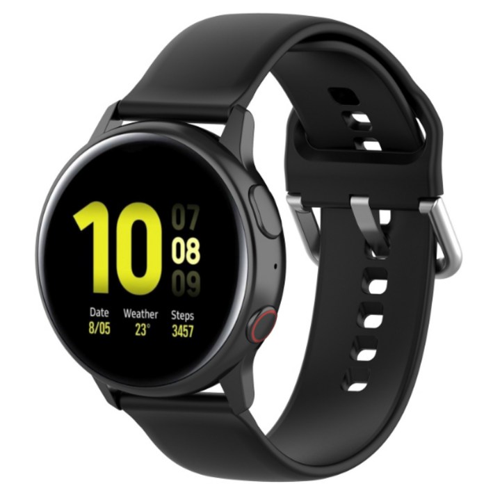 메오르 갤럭시워치 호환 실리콘 스포츠 버클 스트랩, 블랙, 1개