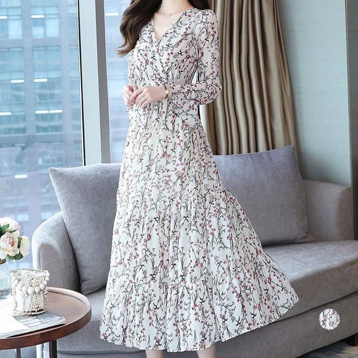 엘쏘 에이프릴 쉬폰 롱 원피스 빅사이즈 포함