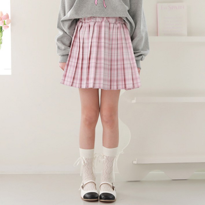 나나주니 여아용 체크주름 치마바지