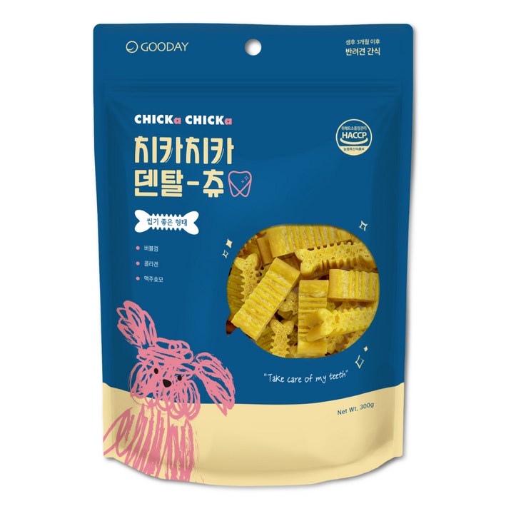 굿데이 강아지 치카치카 덴탈츄 간식 300g