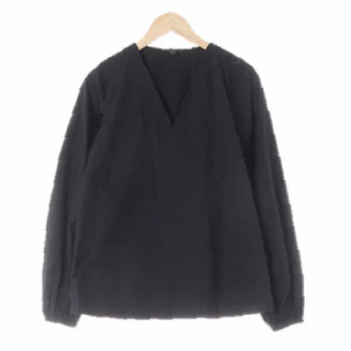 3280 COS블랙 면 브이넥A라인블라우스 [155/76A]