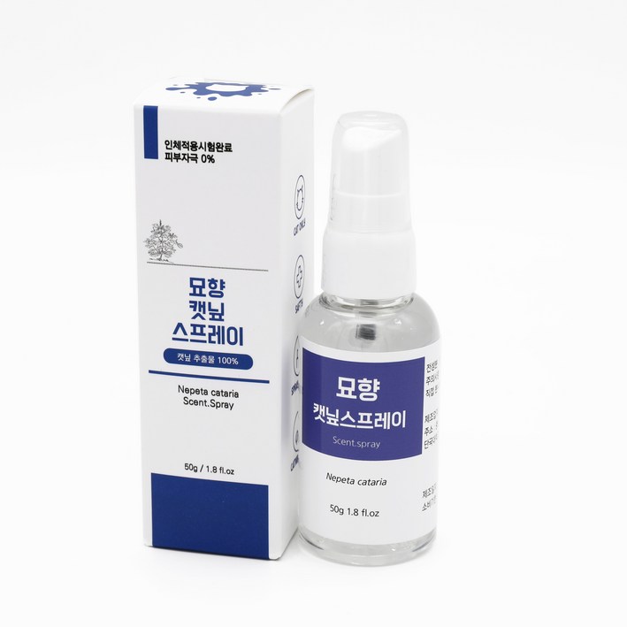 인체적용시험완료 안전하고 깨끗하고 효과있게 고양이 캣닢 스프레이 100 원액 50g