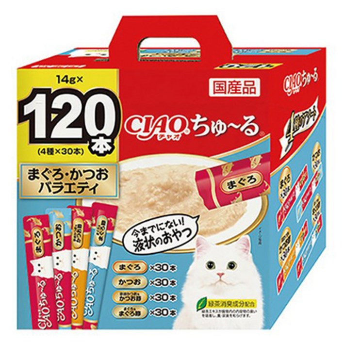 이나바 CIAO 츄르 참치  가다랑어 버라이어티 120p