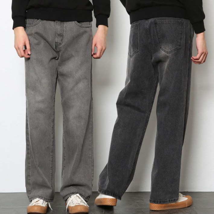남자 청바지 S~2XL 사계절 와이드 2컬러 데님 팬츠