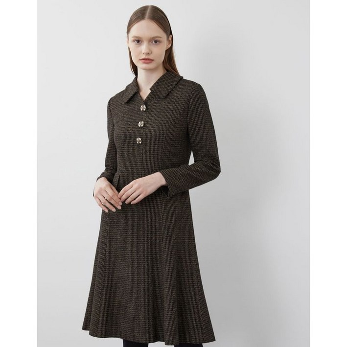 올리비아로렌 체크 A라인 원피스VOCOA3W9211