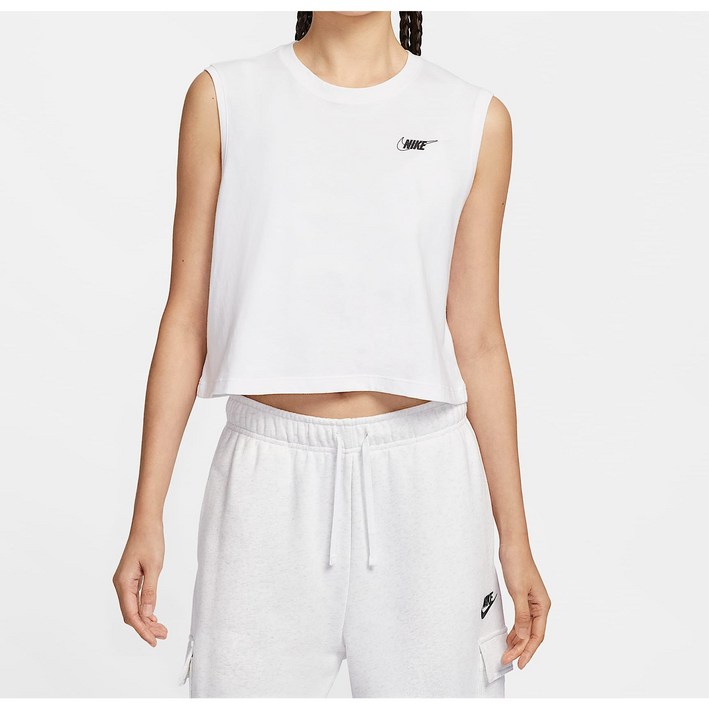 나이키 여성 크롭 민소매 NSW 클럽 티