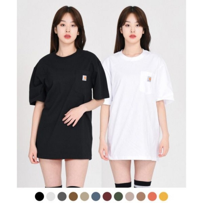 칼하트 K87 워크웨어 포켓 반팔 티셔츠