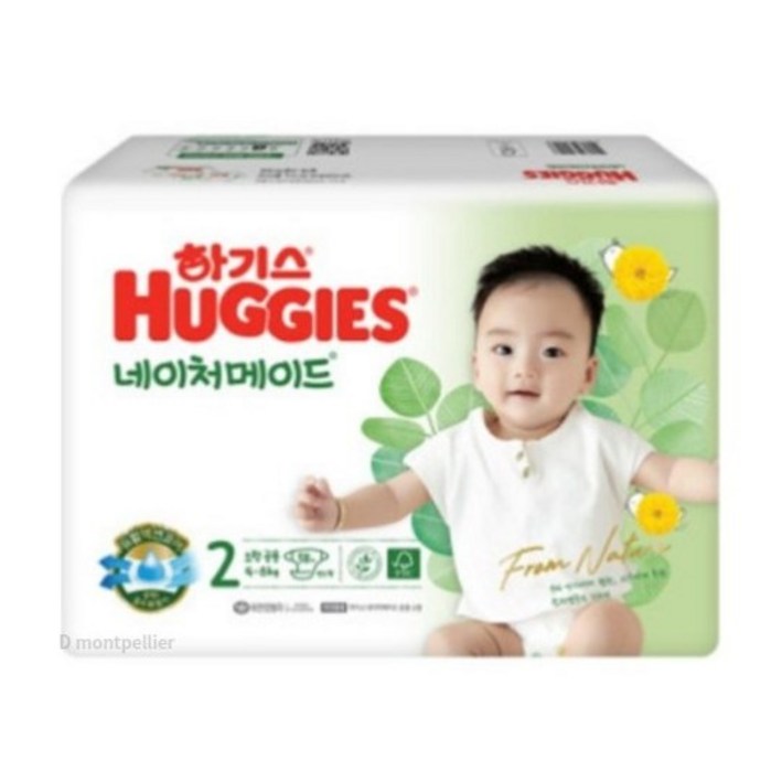 하기스 NEW 네이처메이드 밴드형 기저귀 아동공용 신생아용 1단계34.5kg, 2단계, 174매