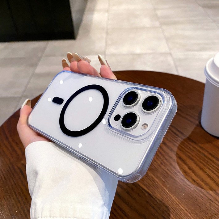 윰스모르 2배자력 아이폰 맥세이프 투명 범퍼 케이스