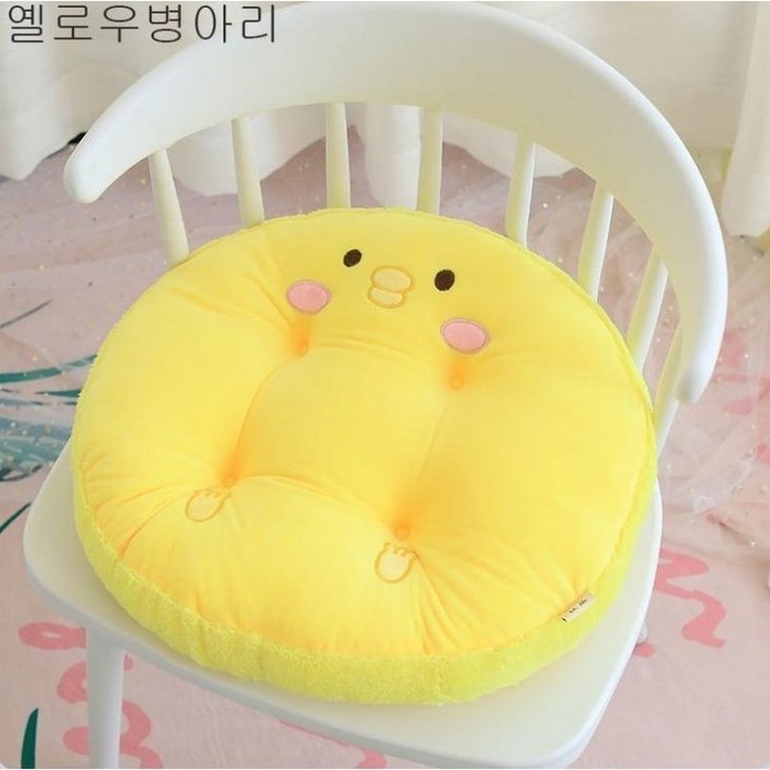 로미홀리  의자방석 소파쿠션  원형 극세사 사무실 의자쿠션