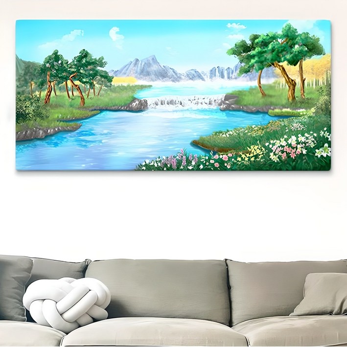 [금비단가] 건강을가져오는 소나무그림 산수화 물 풍경화 인테리어액자