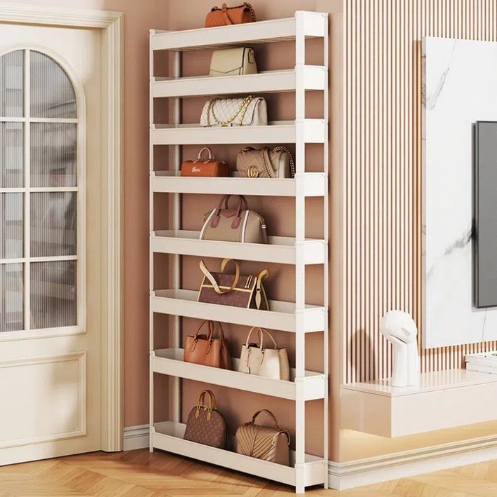 새벽 문뒤 다용도 멀티 백 정리대, 패션 가방 전시대, 공간 활용형 수납 선반, 1개, 화이트