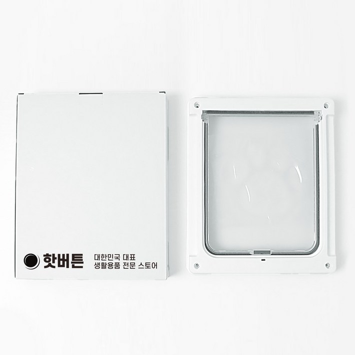 핫버튼 대형견 펫도어, 1개, 화이트 핫버튼 대형견 펫도어, 1개, 화이트