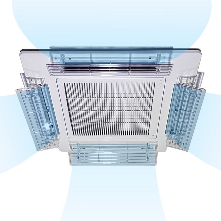 EZ윈드 투명 시스템 천장형 에어컨 바람막이 윈드바이저 윈드가이드 윈드가드 가림막 날개, 4개