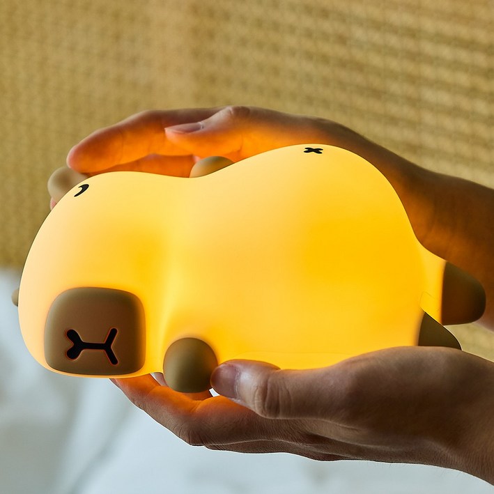 오지렌 카피바라 코골이 실리콘 무드등, 1개