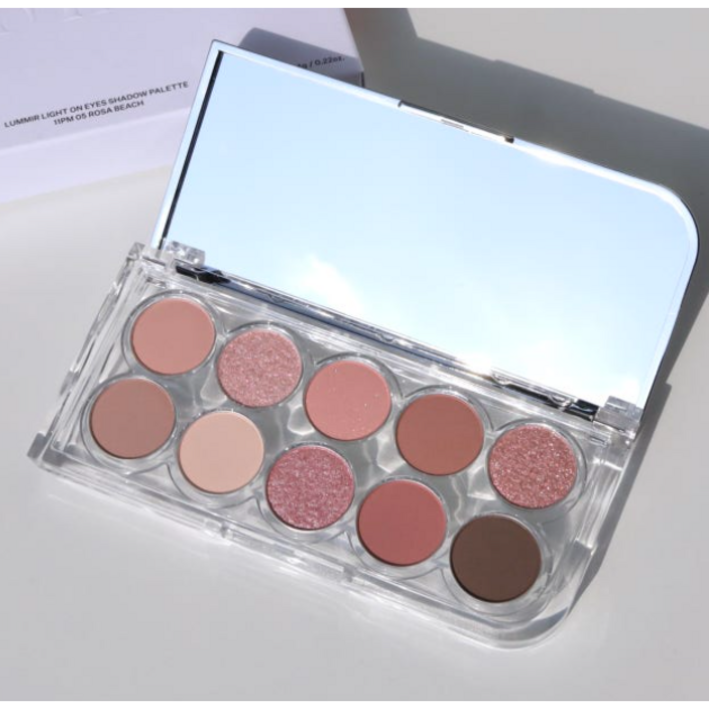 BEST 루미르 라이트 온 아이즈 섀도우 팔레트 05 로사비치 뮤트브라운 여름쿨 뉴트럴 핑크로