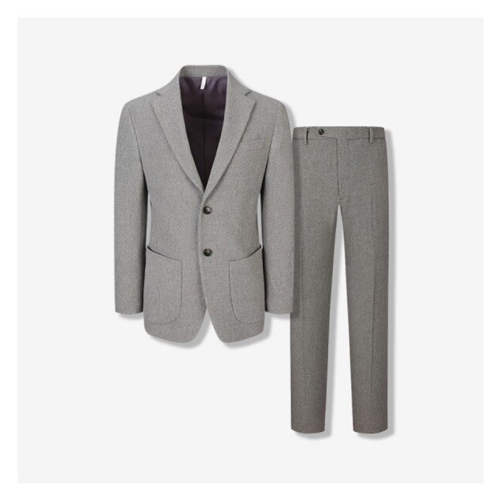 지이크 멜란지 슬림핏 캐주얼 셋업 세트 베이지 PHEAH4004PHFAH4204