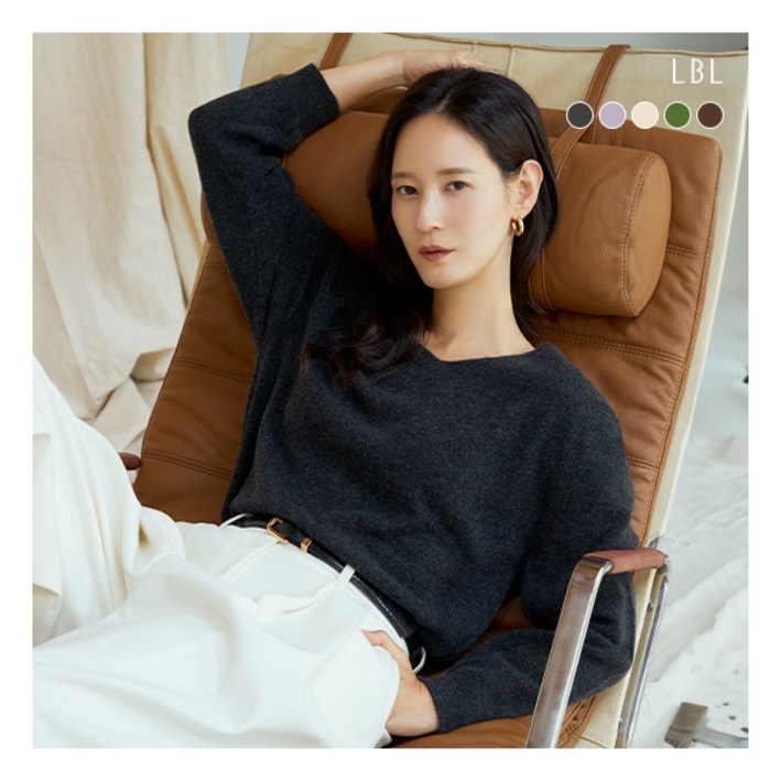 [LBL] (25FW) 시그니처 퓨어캐시미어100 V넥 니트
