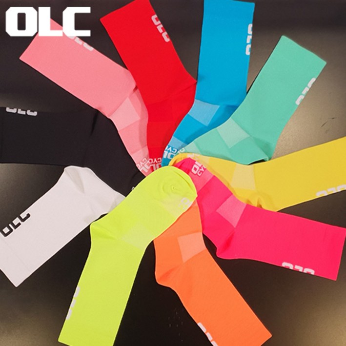 OLC 자전거 운동 요가 헬스 스포츠 양말, 옐로우