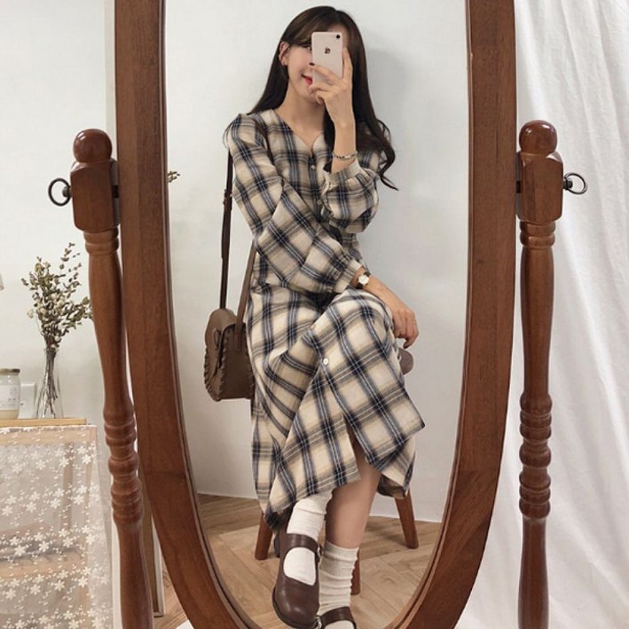 나비플라워 쉬폰 여성 롱원피스