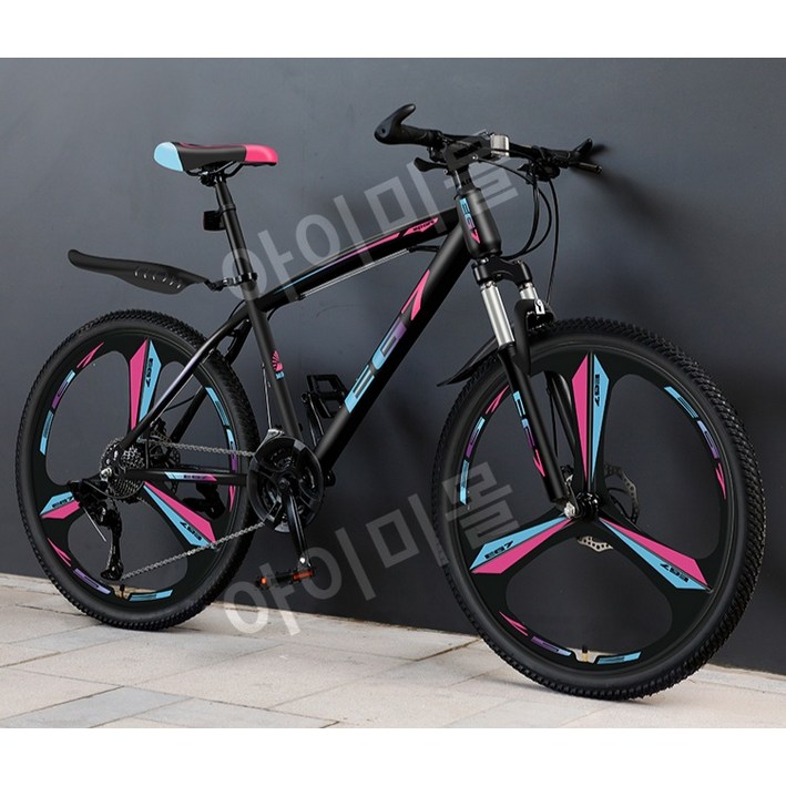 mtb 자전거 로드 산악 남녀 학생 자전거 24인치 26인치 출퇴근 통학용, 스포크휠 레인보우, 1개