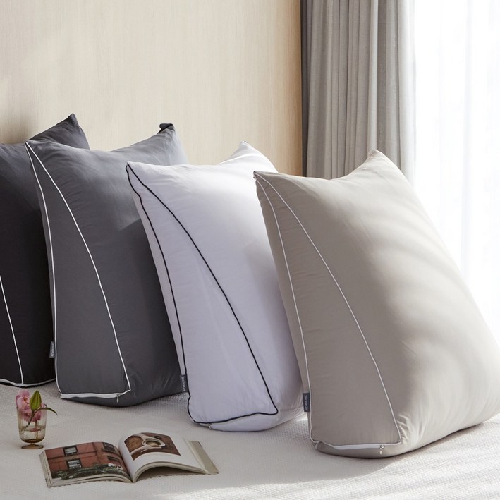 네모라인 국내생산 롱삼각 여분용 삼각등쿠션 커버솜 미포함, 화이트