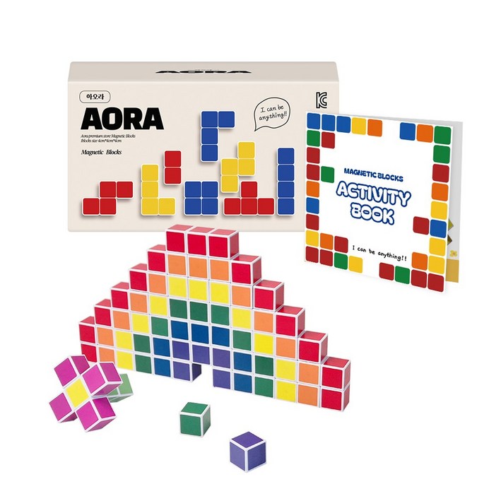 아오라 자석블럭 영유아 아기 어린이 블럭 40mm