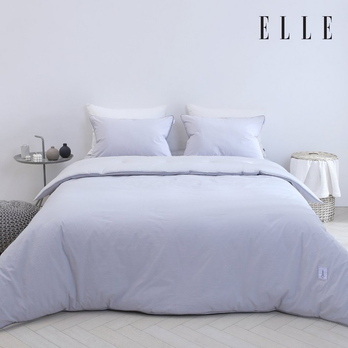 [브랜드매장판] 엘르 로프트 80수 광폭 고밀도면 차렵이불Q (L/G)_s