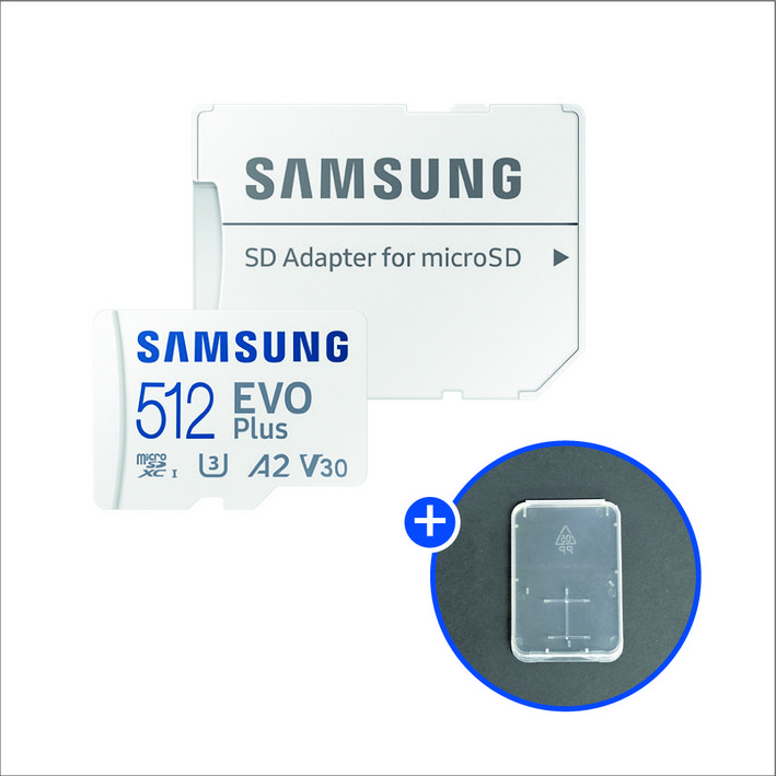 삼성전자 마이크로SD카드 EVO PLUS MB-MC512KA/KR + SD카드 케이스 7546163720